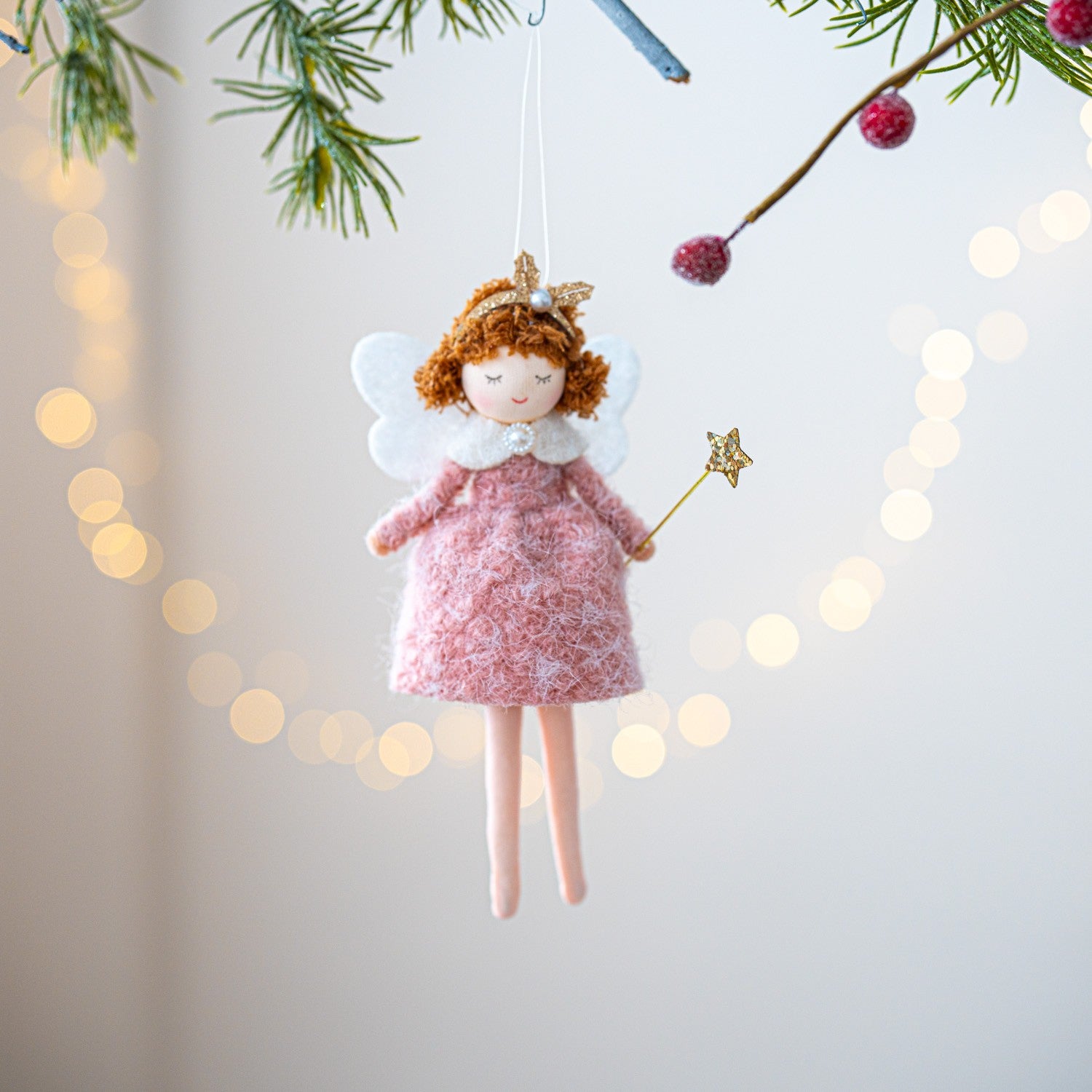 Christmas chiffon dress angel girl doll decoration Christmas tree pendant hanging decoration family New Year decoration