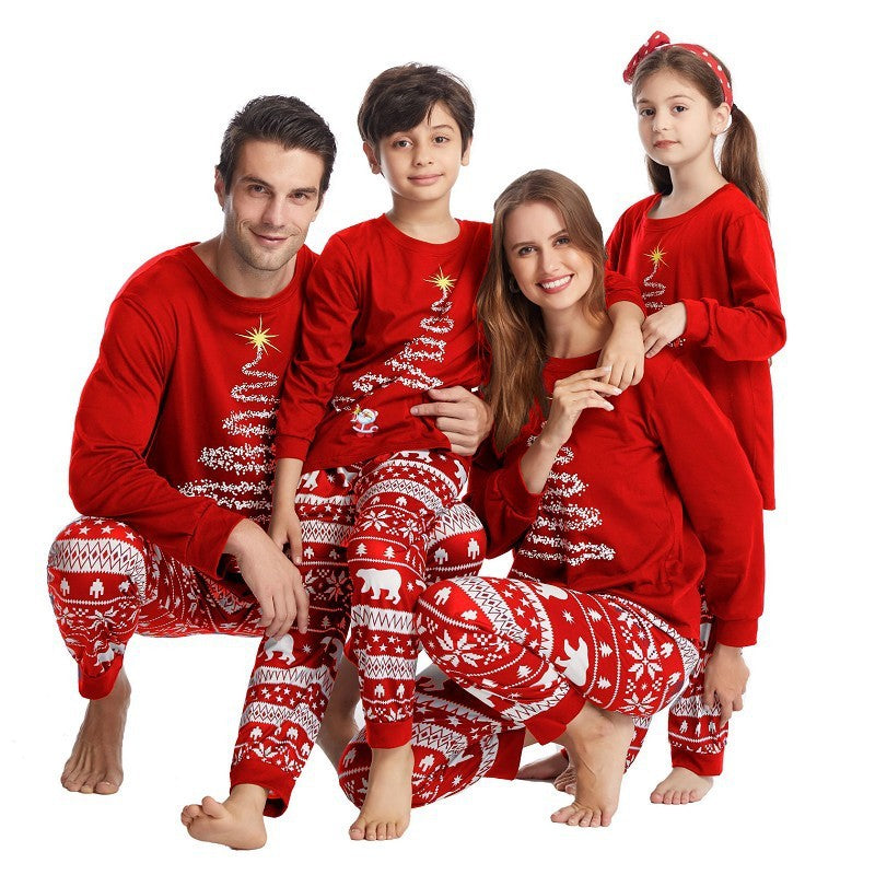 New Family Christmas Pajamas Mom Dad Kids Matching Clothing Set Baby Dog Romper Pjs Soft Loose 2 Pieces Suit Homewear Xmas Look