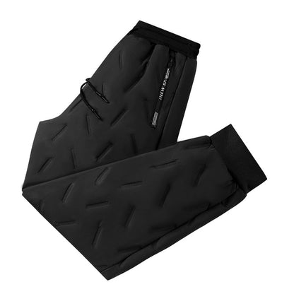 Cotton Pants Men Winter Lambswool Padded Thickened Warm Men Pants Hundreds of Large Size Men Windproof Down Cotton Pants