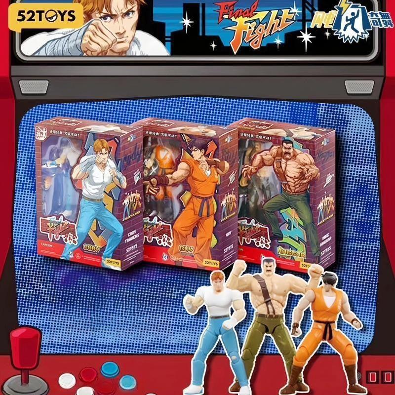 Pronta Entrega 52toys Capcom Final Fight Boneco de Ação 3.75 Polegadas Brinquedo Modelo Soldado Legal para Amantes de Jogos Decoração Menino Presente Surpresa