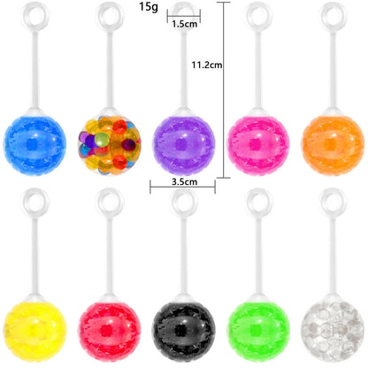 10-30PC Fun Finger Water Bead Jumping Ball Birthday Party Carnival Easter Gift School Prize Treasure Box Pinata Filler Gift Pack