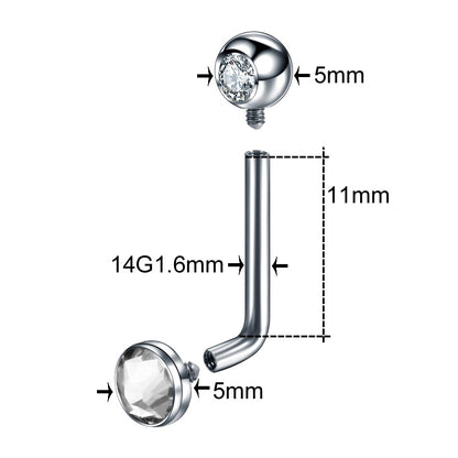 1PC Titânio Christina Vertical Hood Piercings Anéis de Lábio Flor Opala Sexy Piercings de Lábio Joias de Piercing de Sobrancelha VCH