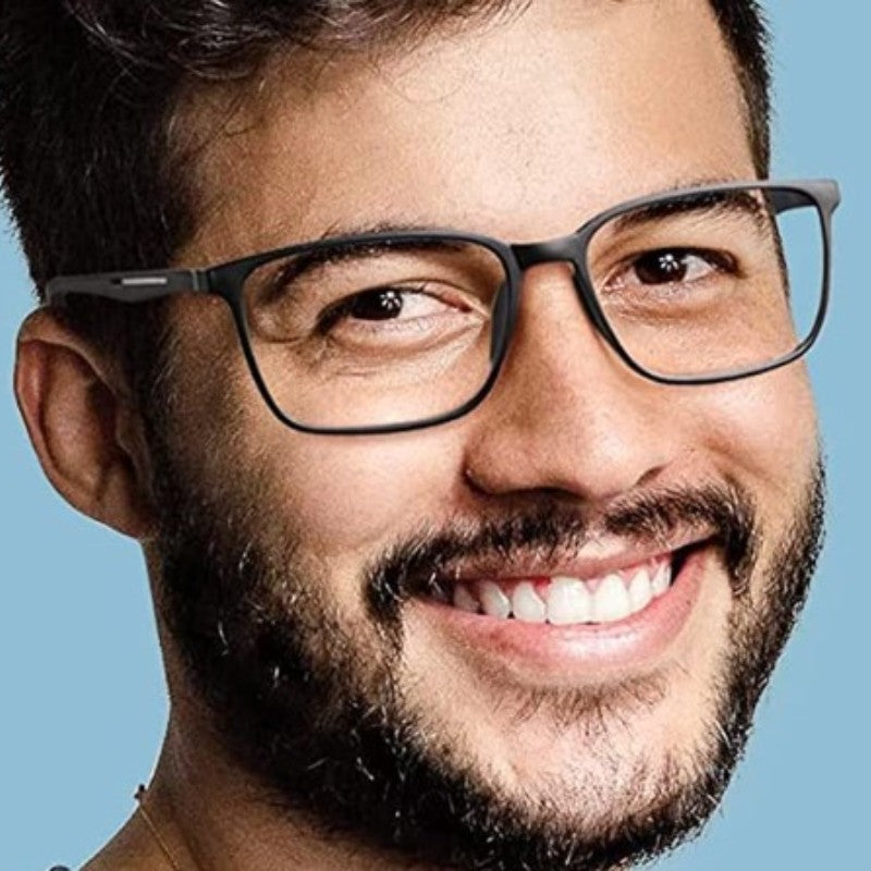 Óculos de Leitura ZENOTTIC Anti Luz Azul Armação Masculina Retrô Quadrada para Computador e Jogos Leitor Óculos Para Presbiopia Dioptrias