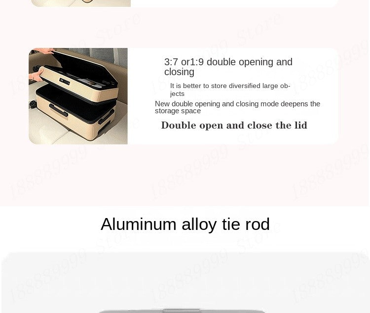 Nova Mala de Viagem com Abertura Lateral Grande Capacidade Bagagem 5 Rodas Antidesmoronamento Trolley Case 20 Polegadas Mala de Mão PC