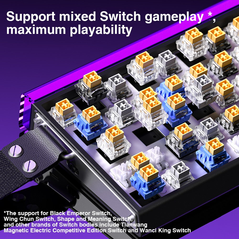 Teclado AULA HERO 68HE com Switch Magnético, Rapid Trigger, 8K de Retorno, Teclado Gamer de Esports, RGB com Fio