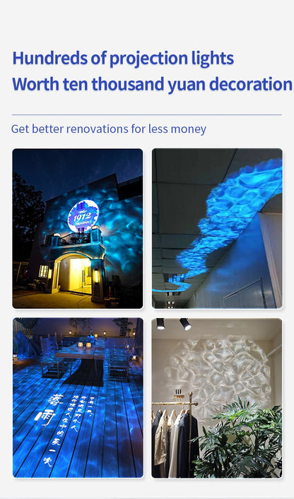 Waterproof Outdoor Water Wave Oecen Wave Light Water Wave Effect Projector with gobo projector