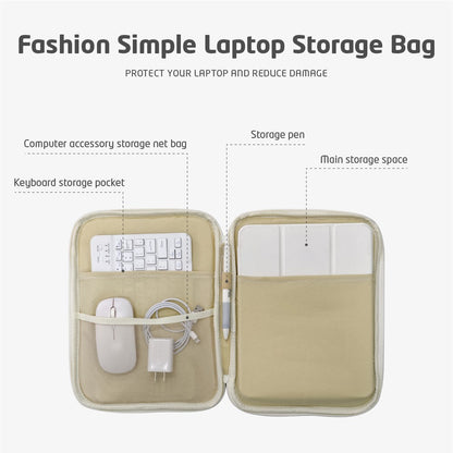 Laptop protective case compatible with HP MI Macbook 11 13-14 inch shockproof plush laptop bag, portable tablet protective bag