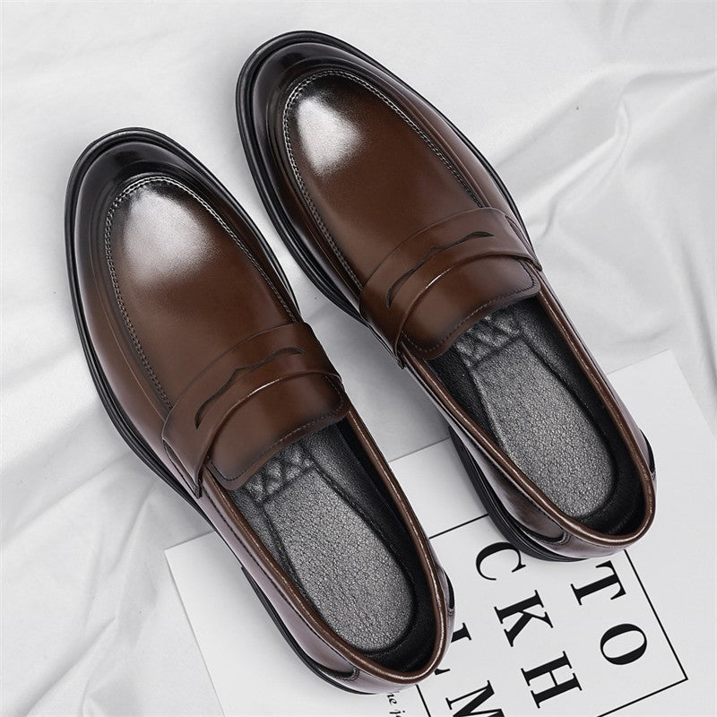 Men's Formal Leather Loafers Italian Style Slip-on  Stylish Elegant Business Shoes Comfortable Lightweight Office Dress Shoes