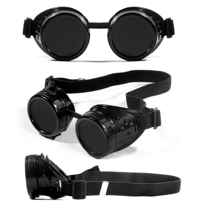 CRIXALIS Cyber Goggles Steampunk Glasses Vintage Retro Welding Punk Gothic Sunglasses For Men For Halloween Glasses Shade UV400