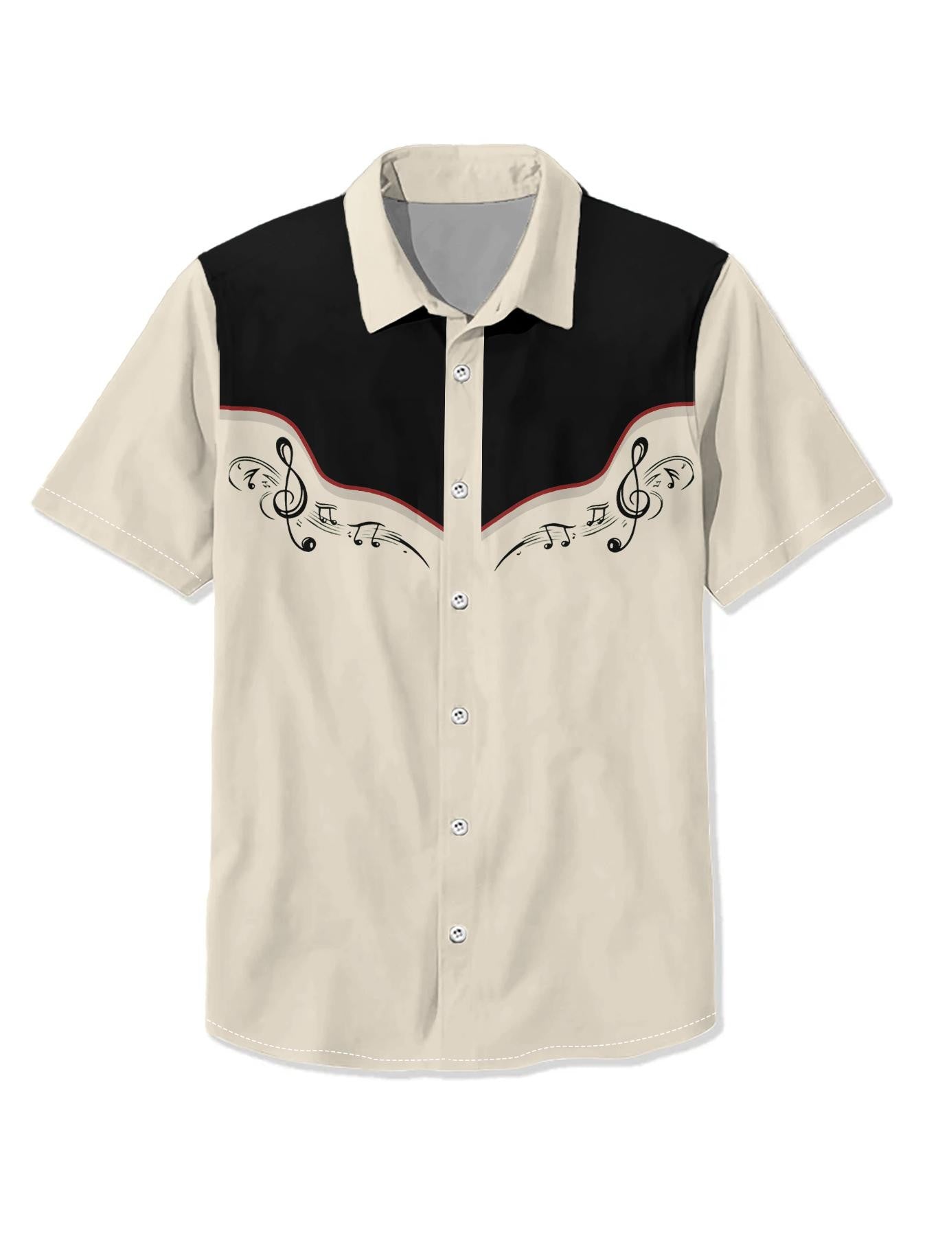 West Cowboy Shirts For Men Vintage Short-Sleeved Shirt Tops Ethnic Blouse Animal Cats 3d Print Casual Shirt Men's Clothing 3xl