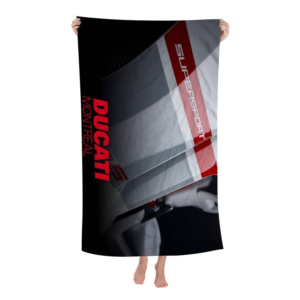 Ducati Motorcycle LOGO Beach Towel For Kids Personalized Bath Towel Pool Towel Vacation Gift Picnic Towel Party Gift