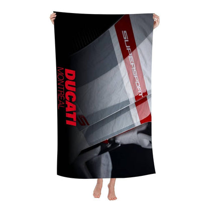 Ducati Motorcycle LOGO Beach Towel For Kids Personalized Bath Towel Pool Towel Vacation Gift Picnic Towel Party Gift