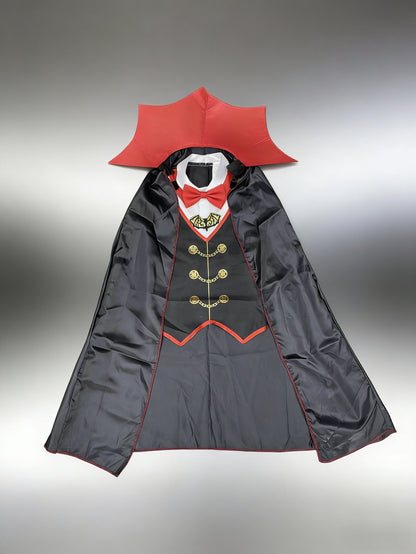 Boys Vampire Costume, cape outfit set for Halloween cosplay and theme party