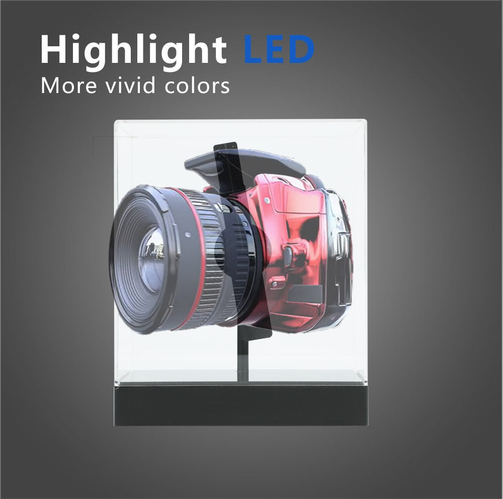 Portable Mini 3D Hologram Fan 18CM with Desktop Cover - Christmas Decoration Holographic Display, Advertising Projector for Home