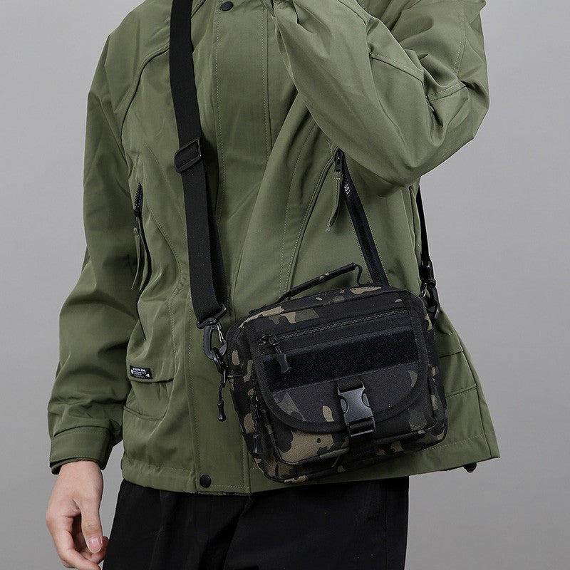 Tactical Messenger Pouch Men's Vintage Camouflage Army Crossbody Bag Nylon Single Shoulder Bag Chest Pack Sling Hunting Bag