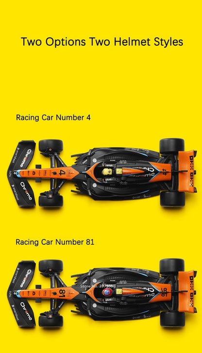 1:24 McLaren MCL60 F1 Carros Miniatura Brinquedos de Liga Modelos Fundidos Rodas Podem Virar Rolar Deslizar Carro Esportivo Presentes de Festival para Meninos