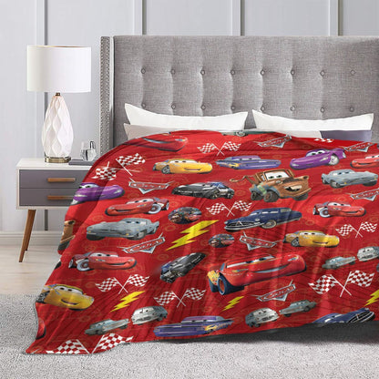 Cars Lightning McQueen 95 Flannel Blanket Life Is A Highway Super Warm Throw Blanket for Couch Bed Picnic Bedspread Sofa Bed