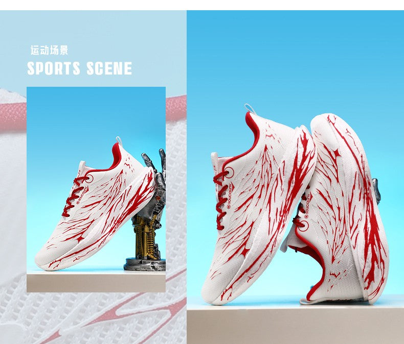 Fluorescence  Running Shoes Carbon Board Marathon Men Sports Lightweight Women's Comfortable Athletic Nonskid Sneakers Casual