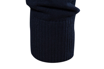 AIOPESON Men's Cotton Mock Neck Stand Collar Sweaters Quarter Zipper Pullover Autumn Winter Warm Social Casual Sweater for Men