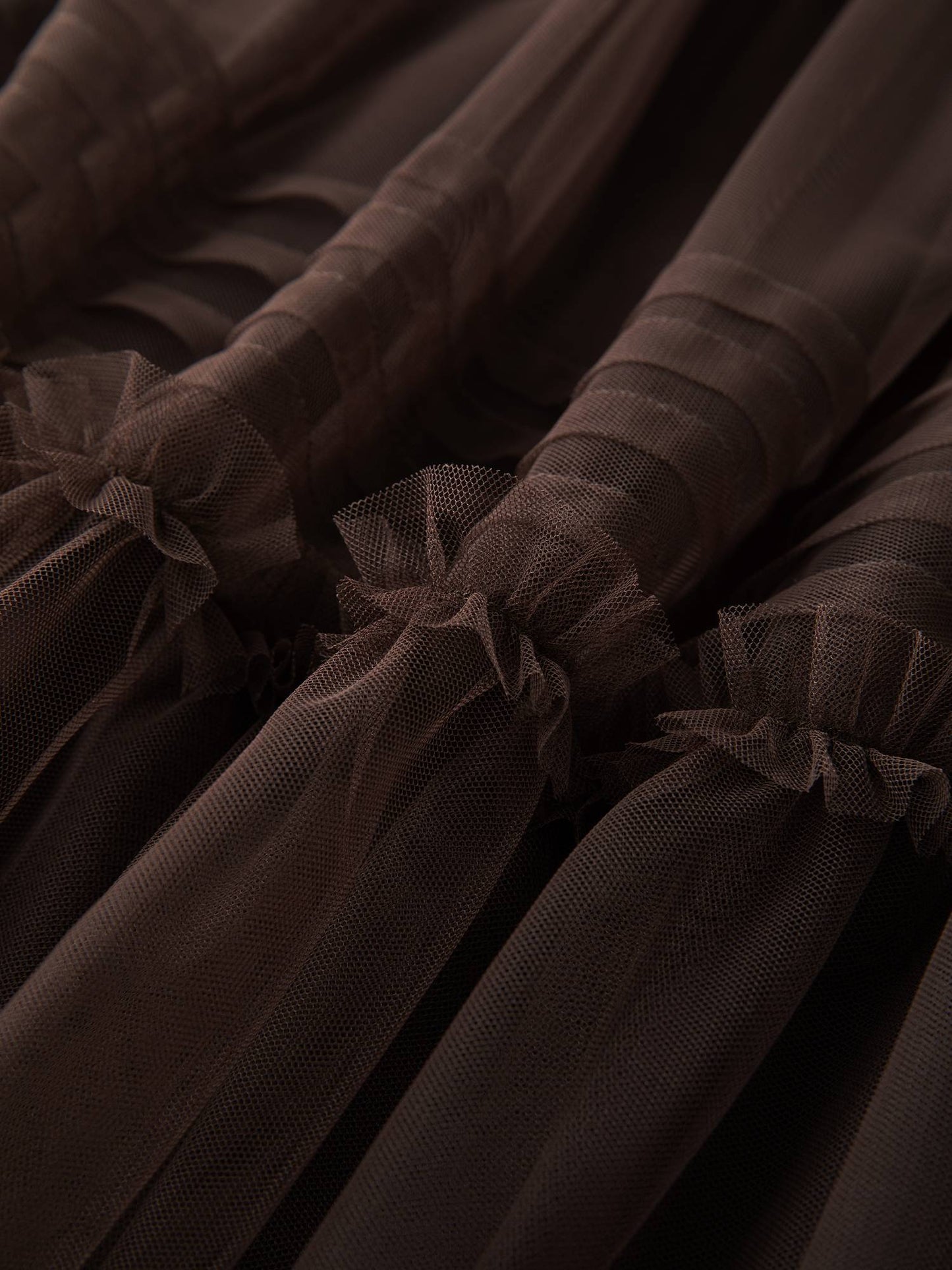 DUSHU Three-color Ruffled Mesh Skirt Women Pleated Mesh Straight Skirt Fairy Retro Gothic Cool Girls Elastic Waist Loose Fit