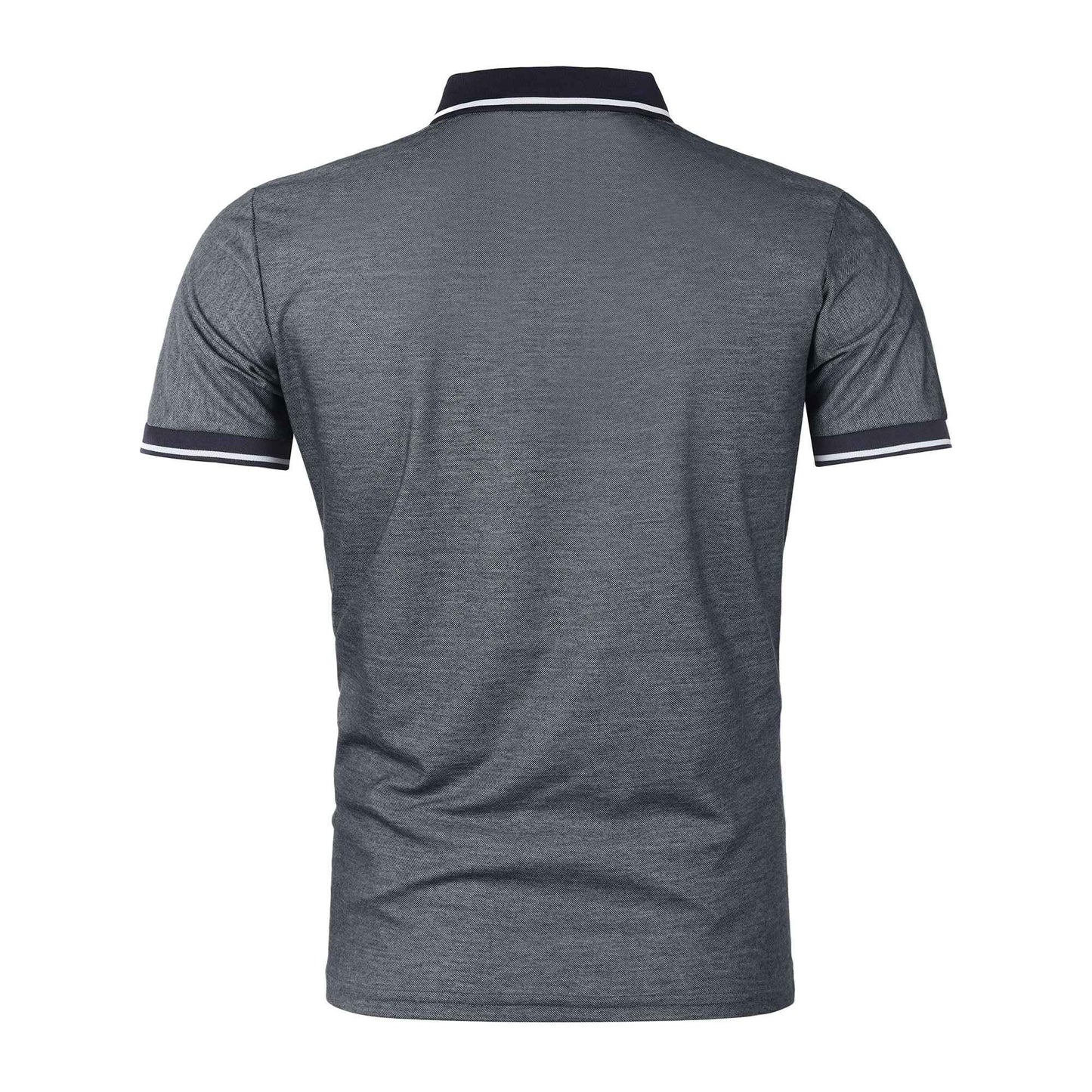 Men's new top Polo shirt T-shirt Summer men's short sleeve color lapel casual fashion white shirt T-shirt men's short sleeve