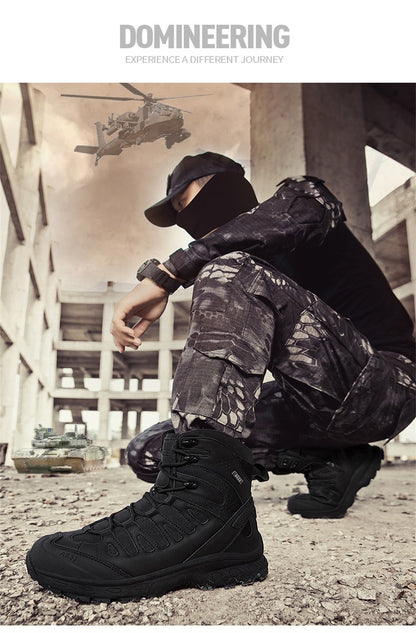 High Top Waterproof Men's Tactical Boots Hiking Shoes Large Size 47 Outdoor Sneakers Hiking Boots Non Slip Motorcycle Boots Men