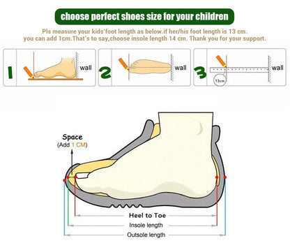 Kids Shoes Anti-slip Soft Rubber Bottom Baby Sneaker Casual Flat Sneakers Shoes Children Size Kid Girls Boys Sports Shoes