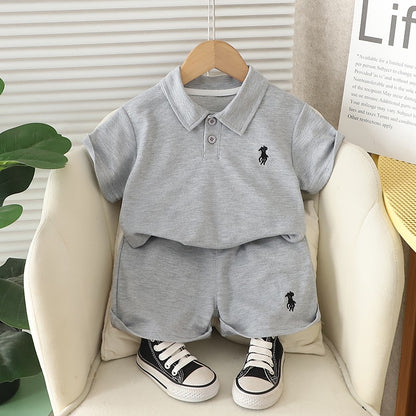 New Summer Children Boys Clothing Kids Cotton Polo T-Shirt Shorts 2Pcs/Set Toddler Casual Sport Suits Baby Clothes Tracksuits