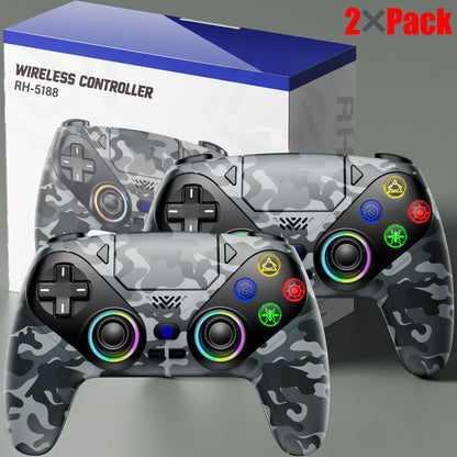 Gamepad For Playstation 5 PS5 Pro/Slim/PC,RGB Wireless Controller  6-Axis Gyro Dual Shock Turbo&Marco Programable Game Controle