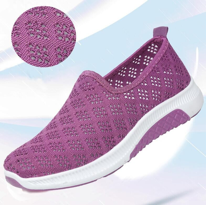 New Summer Fashion Women Shoes Mesh Sports Shoes Breathable Flats Soft Sole Casual Sneakers