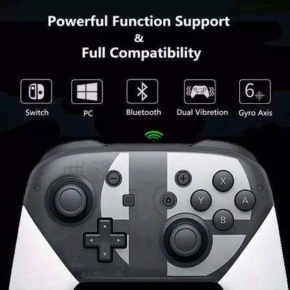 Wireless Bluetooth Gamepad Controller with Wake Function Joystick 6-Axis Gyro HD Vibration for Switch Game Console