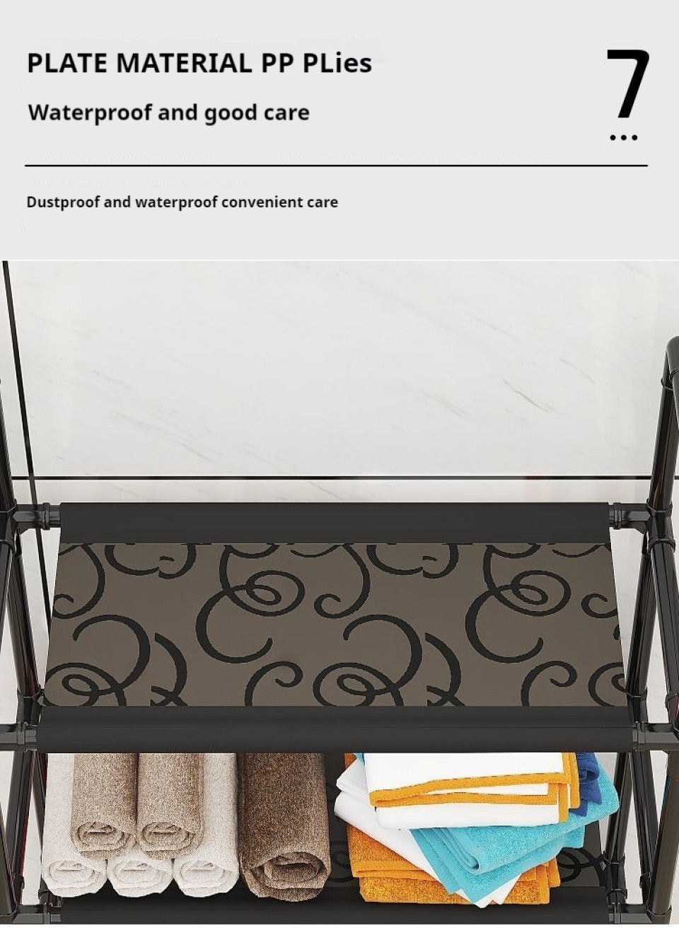 Rack de Armazenamento de Chão para Banheiro Aumenta o Espaço, Racks de Armazenamento de Vários Andares para Banheiro Sem Furos, Cesto de Lavanderia