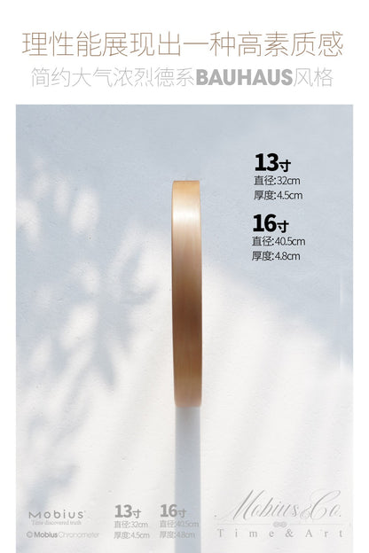 The original wood grain silent and simple wooden wall clock is a fashionable home decoration for the living room clock