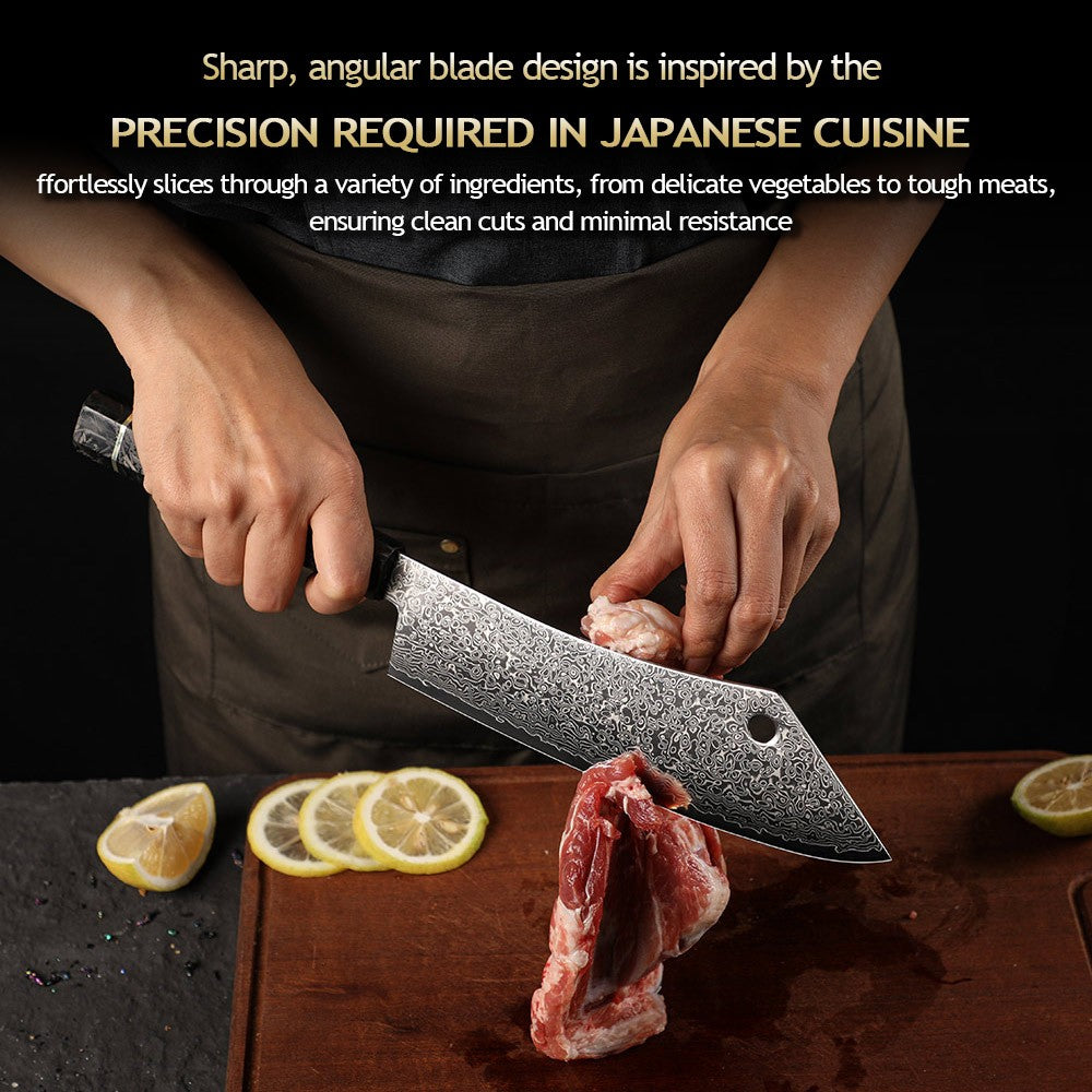 Professional 67-layer Damascus Japanese Kitchen Nakiri Gyuto Chef bread boning Knife Set Home kitchen tool with Carbon Fiber HD