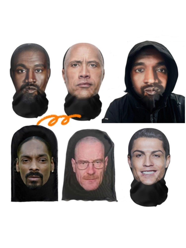 Full Face Visual Mesh Mask Party Horror Hood Simulation Kanye Mask Party Supplies Accs Cosplay Props Sunscreen Prevention