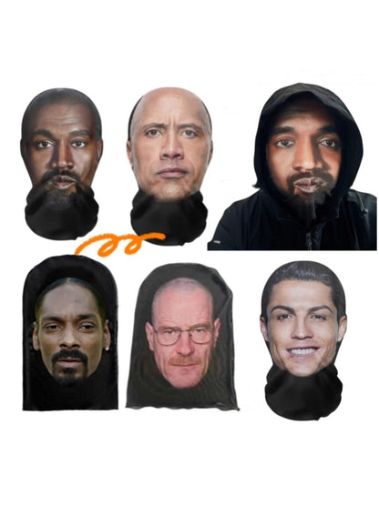 Full Face Visual Mesh Mask Party Horror Hood Simulation Kanye Mask Party Supplies Accs Cosplay Props Sunscreen Prevention