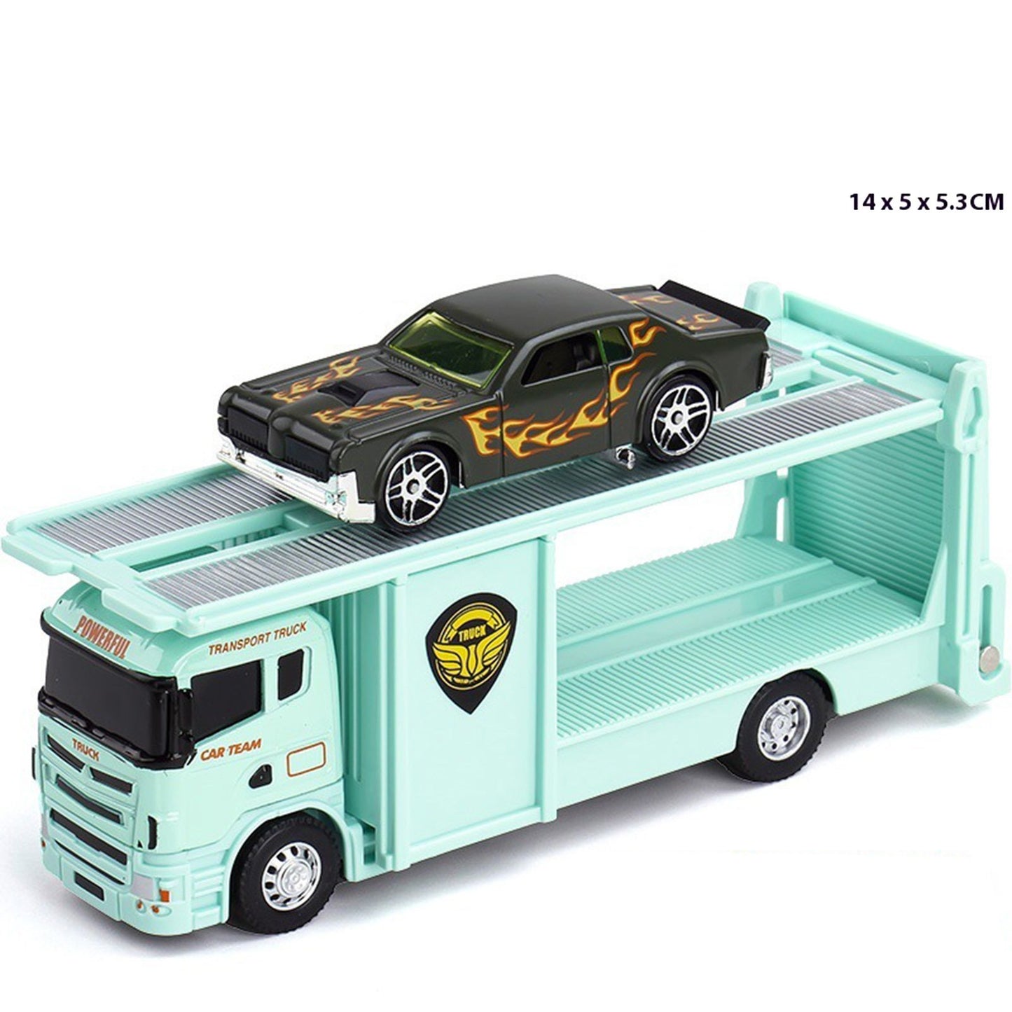 Minicaminhão de Reboque de Contêiner 1:64 Brinquedo Modelo de Liga Série de Carros Diecast com Veículos de Metal de Fricção Modelo Clássico Presente Infantil