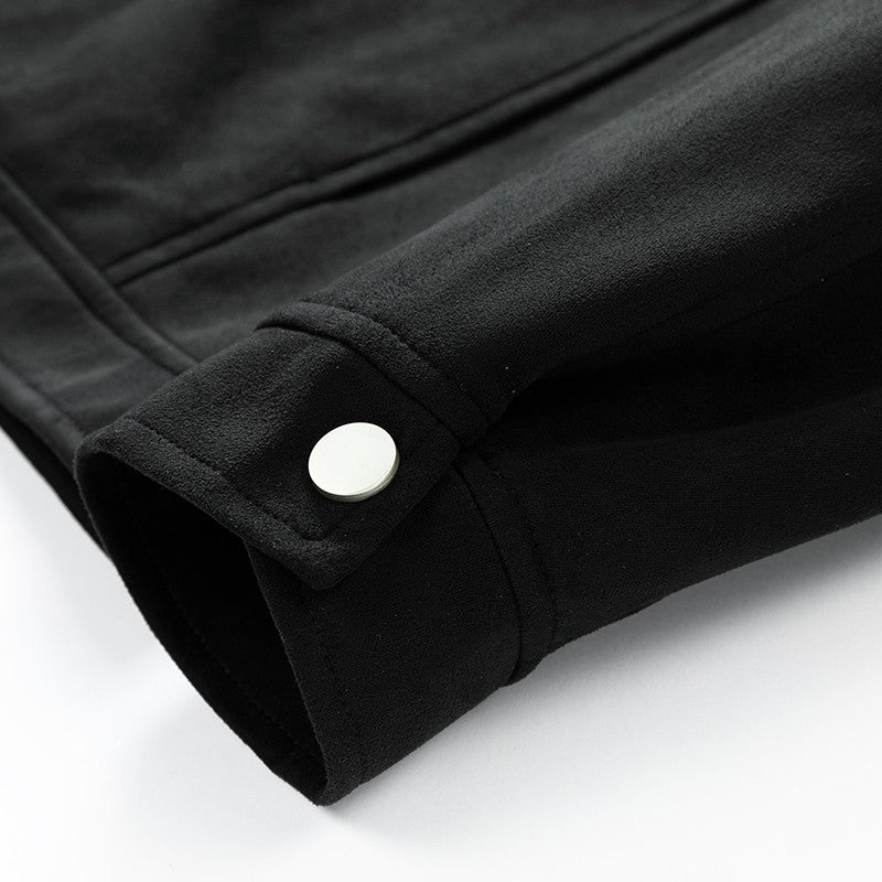 Leather Jacket Men Suede Coats Pocket Windbreaker Oversized 6XL 7XL 8XL Plus Size Street Moto Autumn Brand Waterproof Softshell