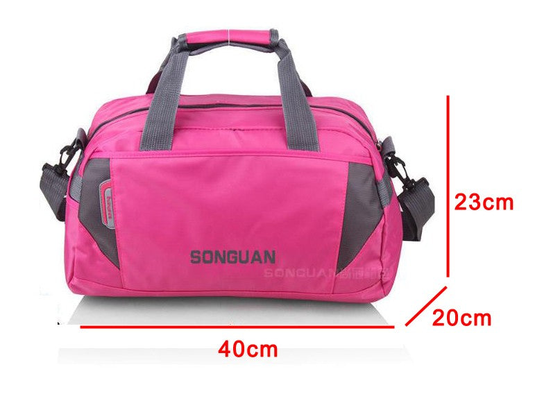 Unisex Waterproof Nylon Travel Handbag Men Weekend Shoulder Bags Vintage Casual Duffel Weekend Bag Women Overnight Packing Cubes