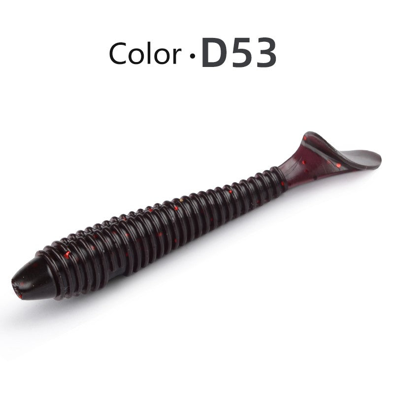 Iscas de Pesca MEREDITH Swing Impact FAT 75mm 85mm 180mm Iscas com Cauda de Remo Wobbler Isca Macia de Pesca para Baixo Isca de Silicone