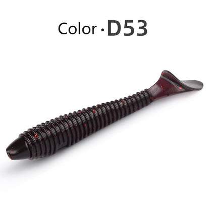 Iscas de Pesca MEREDITH Swing Impact FAT 75mm 85mm 180mm Iscas com Cauda de Remo Wobbler Isca Macia de Pesca para Baixo Isca de Silicone