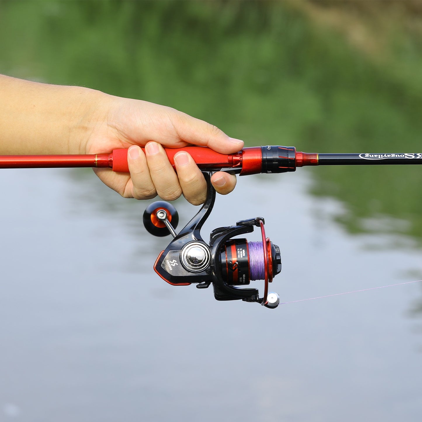 Sougayilang Spinning Fishing Rod 1.8m 2.1m Carbon Rod Baitcasting Fishing Rod 2Section Eva Handle Lure Rod Bass Freshwater Fish