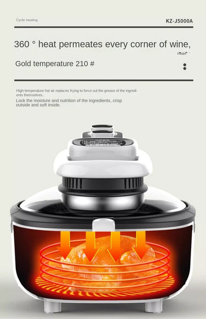 Flip-free air fryer double-layer fryer household large-capacity electric fryer fully automatic French fries machine