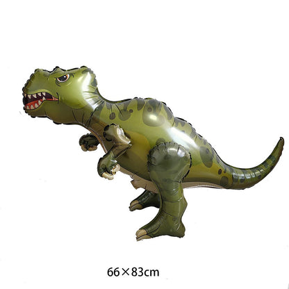 Dinosaur Party Decor 32inch Dinosaur Number Balloons 1-3 Year Olds Kid Birthday Baby Shower Matte Cartoon Foil Balloon Decors