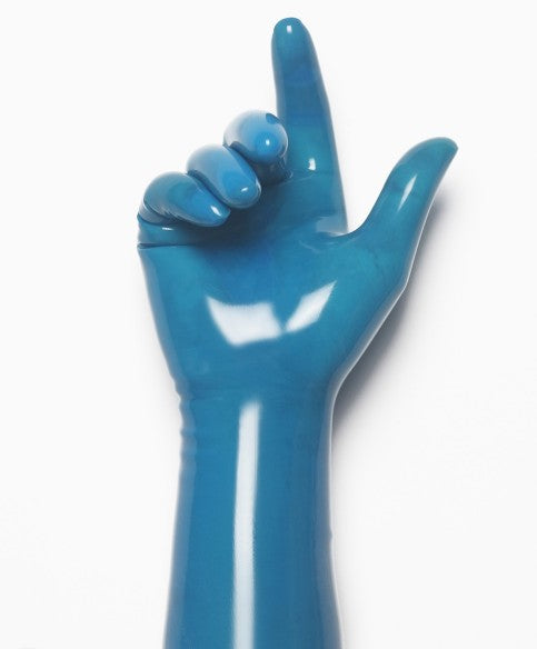 Unisex Natural Latex Black Gloves Rubber Short Gloves Cosplay Costumes Accessory