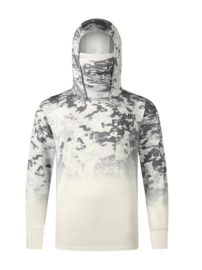 Camisa de Pesca com Capuz Esportivo Masculino 2025 de Manga Comprida com Proteção Solar e Gola Boca