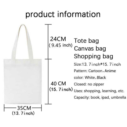 Bangtan Fashion Print Canvas Tote Bag, Reusable Shopper Bag, Versatile Shoulder Bag, Versatile Handbag For Men, Gift For Her