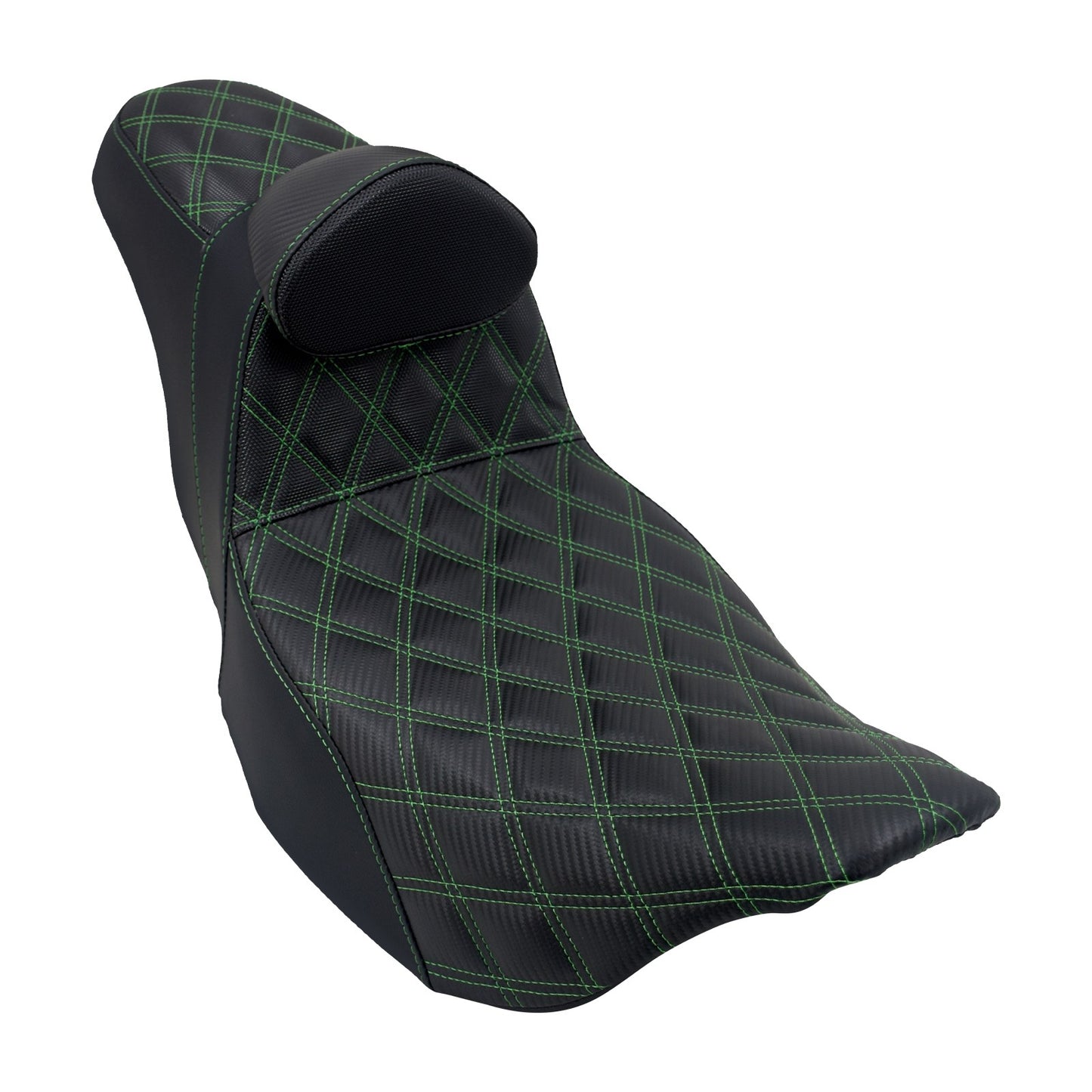 Assento 2 Lugares Moto Garupa Com Encosto Ajustável Almofada Para Harley Touring Electra Road Glide 09-23 Assento De Couro