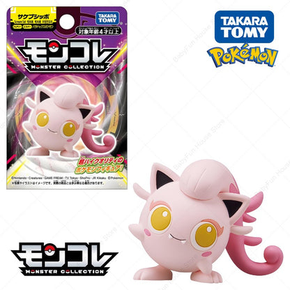 Original Takara TOMY Pokemon Ditto Jigglypuff Figure Toy Dedenne Slowpoke Mega Gyarados Lucario Gengar Anime PVC Model Doll Gift
