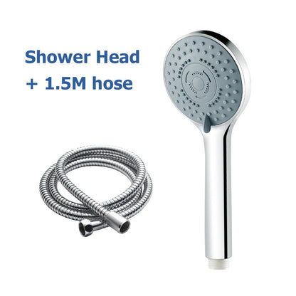 Conjunto de Chuveiro com 5 Modos Cabeça de Chuveiro de Alta Vazão Massageador de Mão Pulverizador de Banho com Mangueira Suporte Acessórios de Banheiro